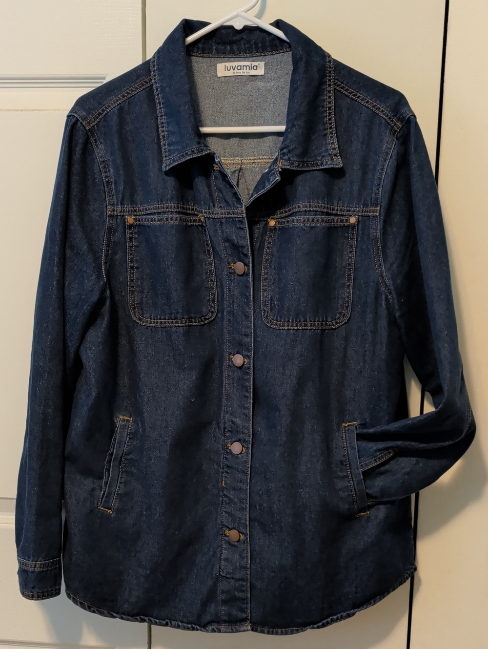 Women's Dark Blue Denim Shirt/Jacket Shacket